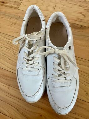 Massimo Dutti White Leather Women's Sneakers